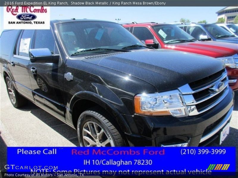 Shadow Black Metallic / King Ranch Mesa Brown/Ebony 2016 Ford Expedition EL King Ranch