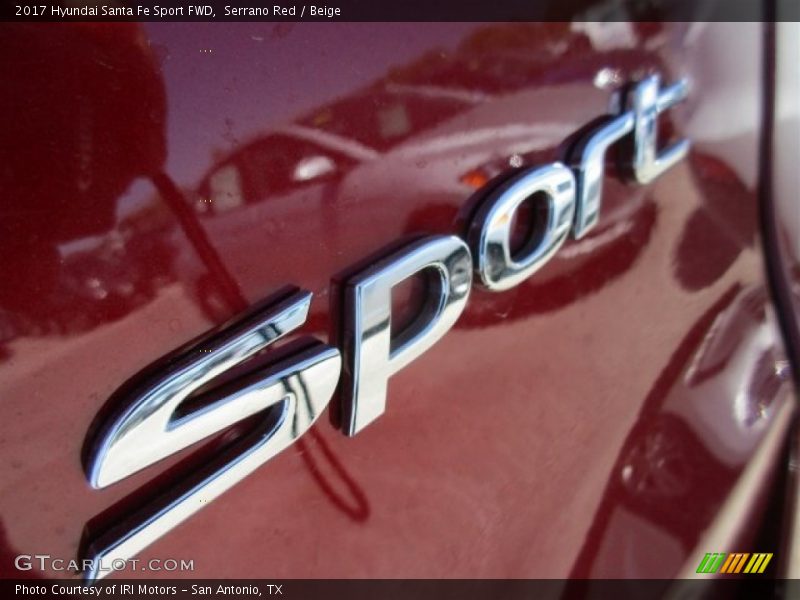 Serrano Red / Beige 2017 Hyundai Santa Fe Sport FWD