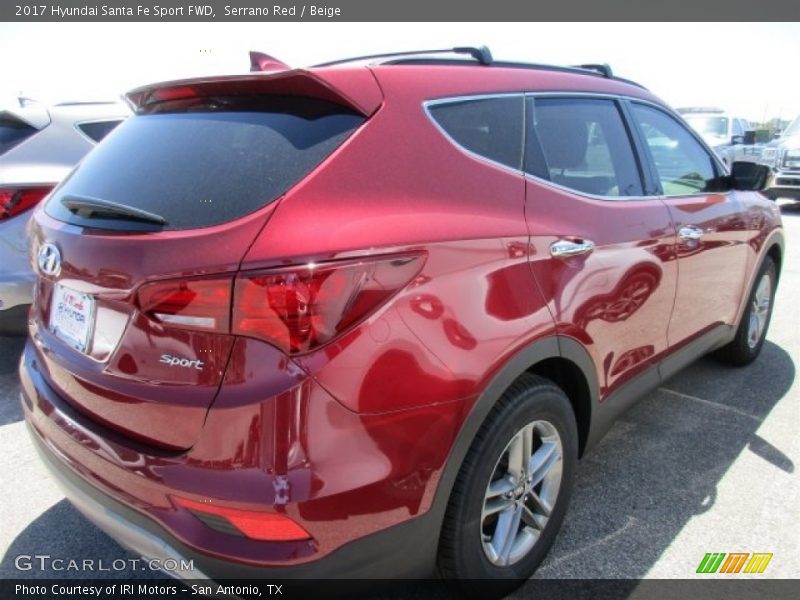 Serrano Red / Beige 2017 Hyundai Santa Fe Sport FWD