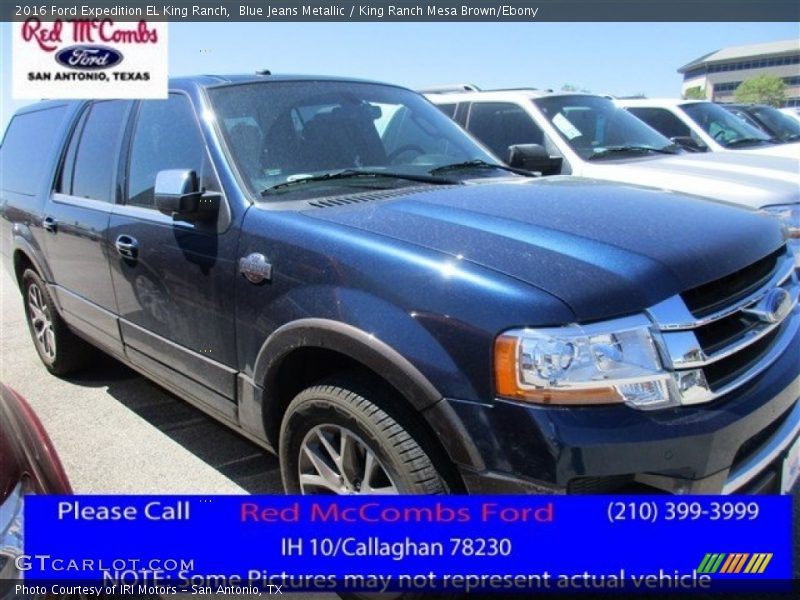 Blue Jeans Metallic / King Ranch Mesa Brown/Ebony 2016 Ford Expedition EL King Ranch