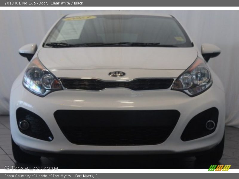 Clear White / Black 2013 Kia Rio EX 5-Door