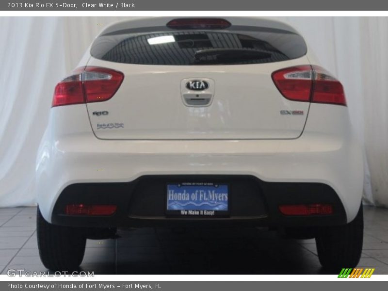 Clear White / Black 2013 Kia Rio EX 5-Door