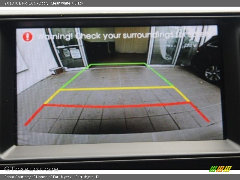 Clear White / Black 2013 Kia Rio EX 5-Door