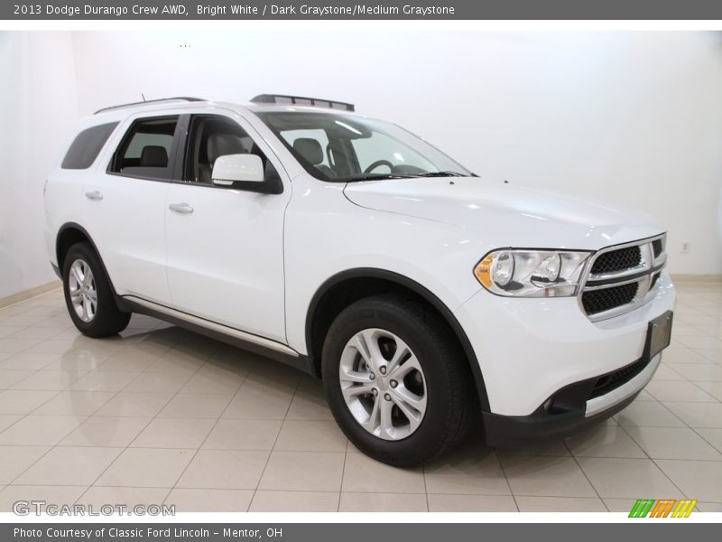 Bright White / Dark Graystone/Medium Graystone 2013 Dodge Durango Crew AWD