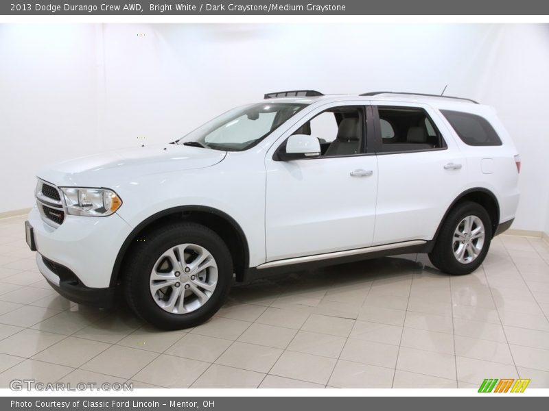 Bright White / Dark Graystone/Medium Graystone 2013 Dodge Durango Crew AWD