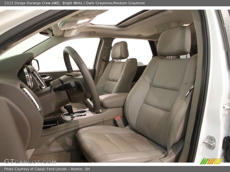 Bright White / Dark Graystone/Medium Graystone 2013 Dodge Durango Crew AWD