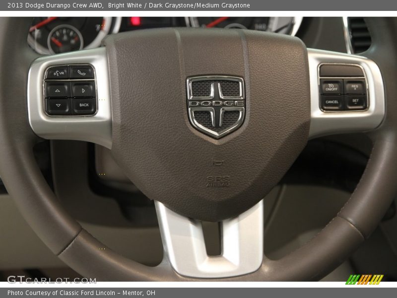 Bright White / Dark Graystone/Medium Graystone 2013 Dodge Durango Crew AWD