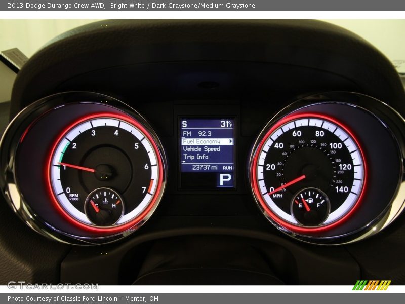 Bright White / Dark Graystone/Medium Graystone 2013 Dodge Durango Crew AWD