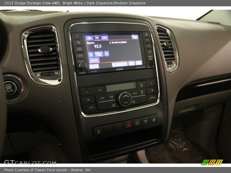 Bright White / Dark Graystone/Medium Graystone 2013 Dodge Durango Crew AWD