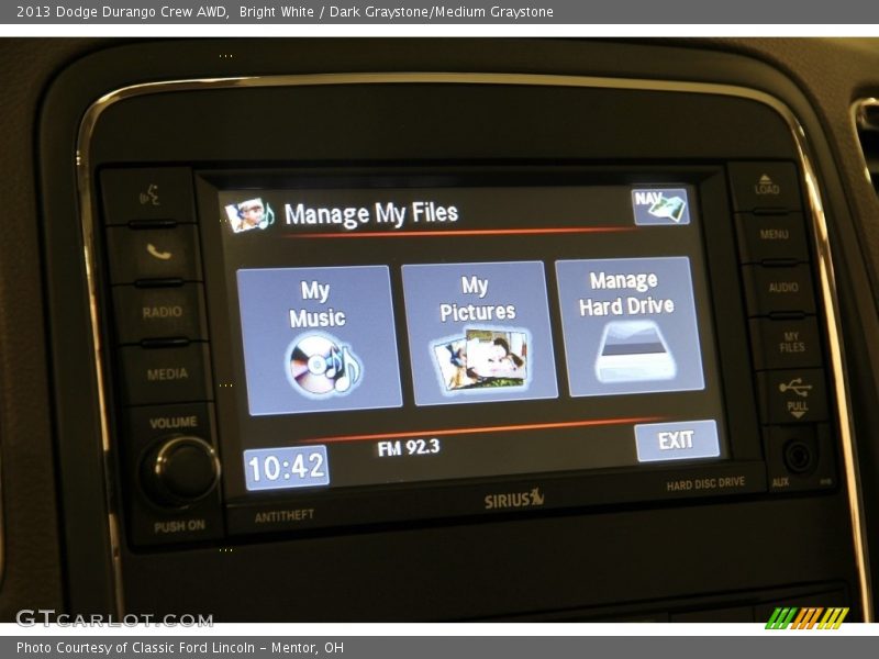 Bright White / Dark Graystone/Medium Graystone 2013 Dodge Durango Crew AWD