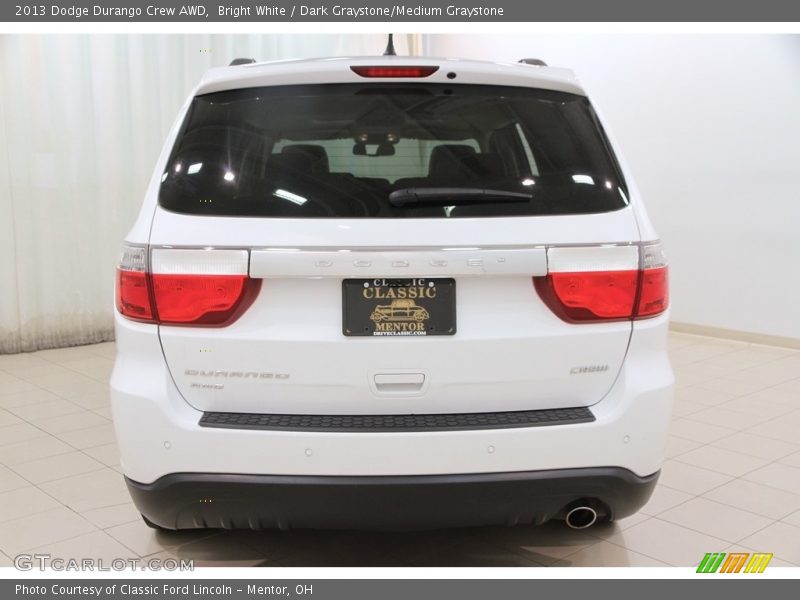 Bright White / Dark Graystone/Medium Graystone 2013 Dodge Durango Crew AWD
