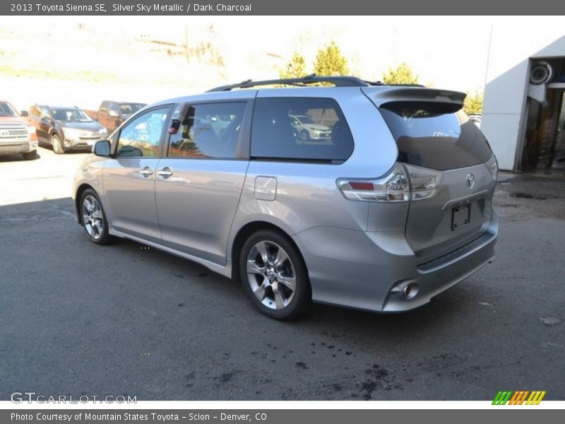 Silver Sky Metallic / Dark Charcoal 2013 Toyota Sienna SE