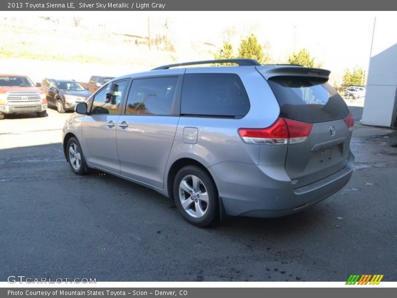 Silver Sky Metallic / Light Gray 2013 Toyota Sienna LE