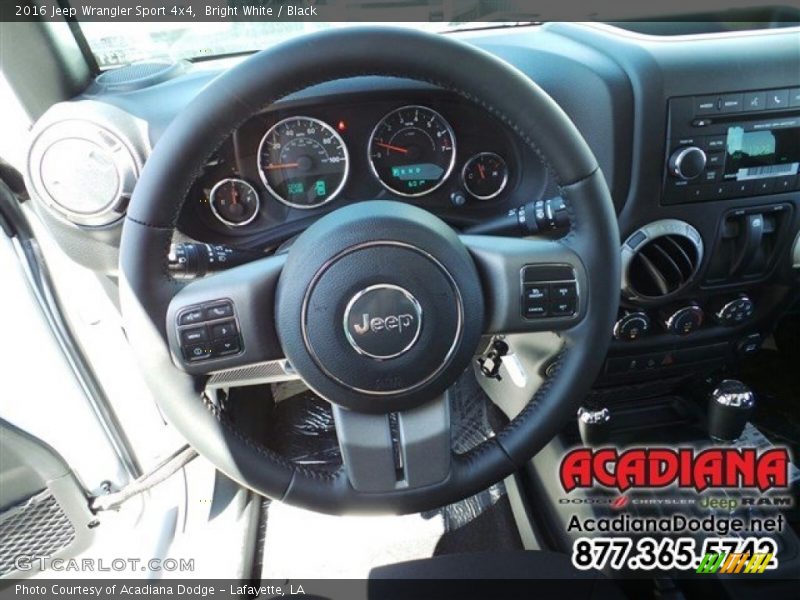 Bright White / Black 2016 Jeep Wrangler Sport 4x4