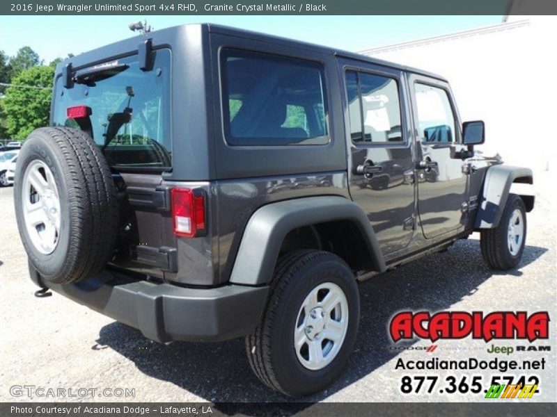 Granite Crystal Metallic / Black 2016 Jeep Wrangler Unlimited Sport 4x4 RHD