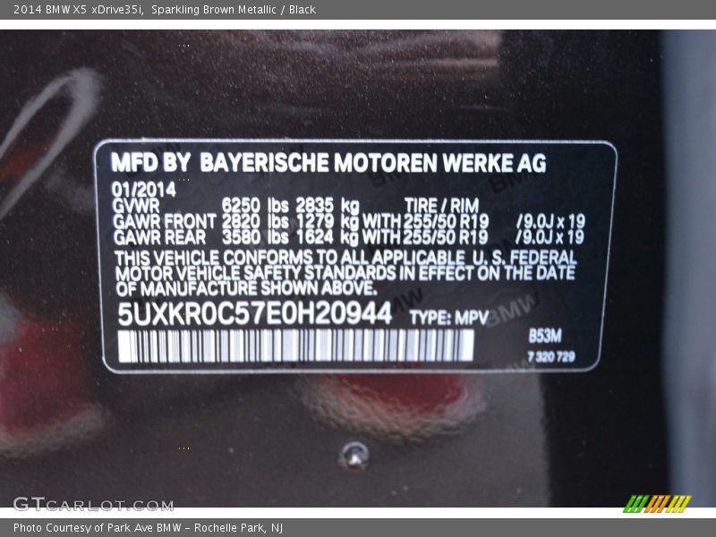 Sparkling Brown Metallic / Black 2014 BMW X5 xDrive35i