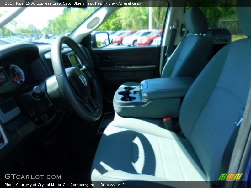 Blue Streak Pearl / Black/Diesel Gray 2015 Ram 1500 Express Crew Cab