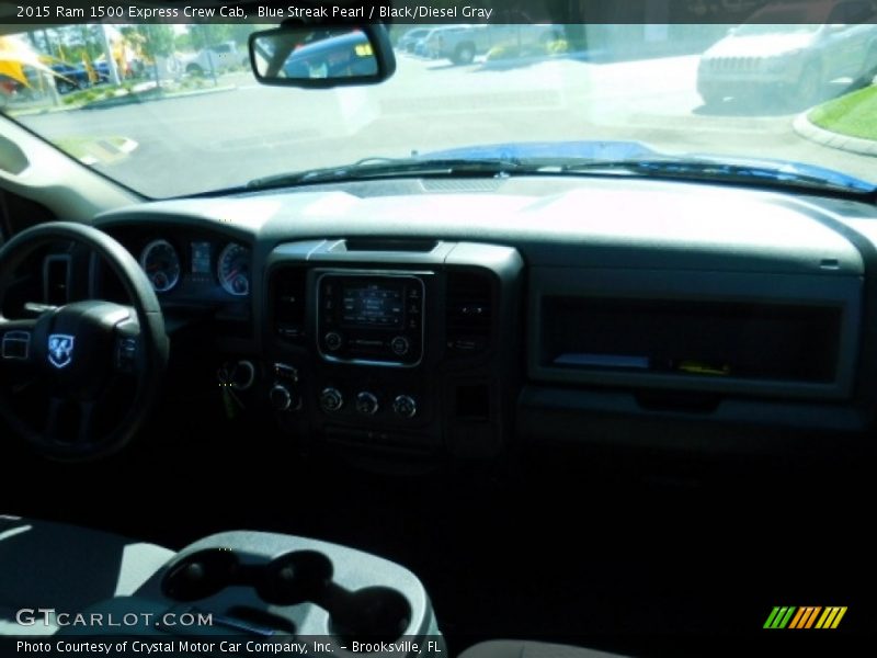 Blue Streak Pearl / Black/Diesel Gray 2015 Ram 1500 Express Crew Cab