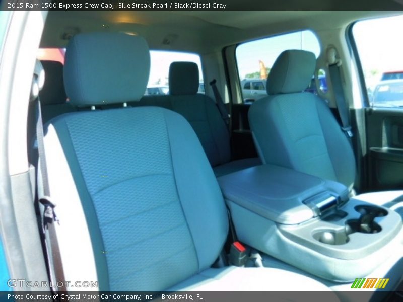 Blue Streak Pearl / Black/Diesel Gray 2015 Ram 1500 Express Crew Cab