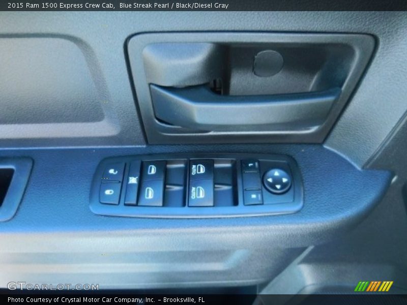 Blue Streak Pearl / Black/Diesel Gray 2015 Ram 1500 Express Crew Cab