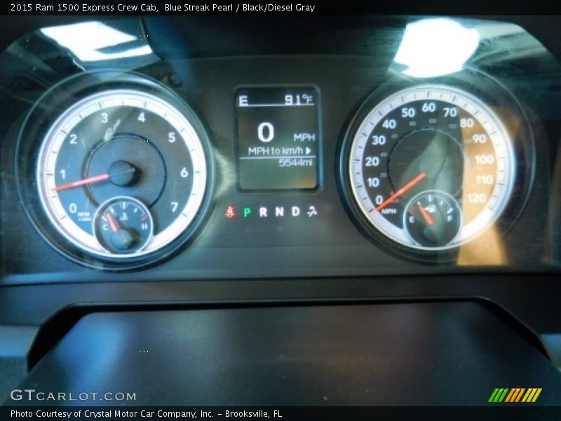 Blue Streak Pearl / Black/Diesel Gray 2015 Ram 1500 Express Crew Cab