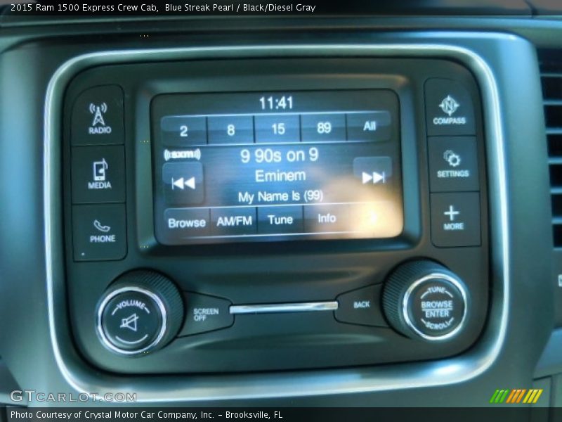 Blue Streak Pearl / Black/Diesel Gray 2015 Ram 1500 Express Crew Cab