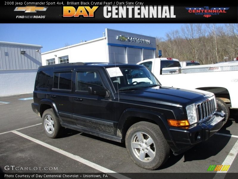 Brilliant Black Crystal Pearl / Dark Slate Gray 2008 Jeep Commander Sport 4x4