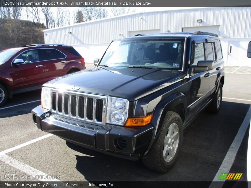 Brilliant Black Crystal Pearl / Dark Slate Gray 2008 Jeep Commander Sport 4x4