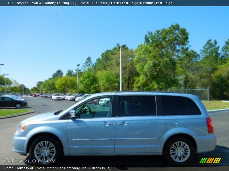 Crystal Blue Pearl / Dark Frost Beige/Medium Frost Beige 2013 Chrysler Town & Country Touring - L