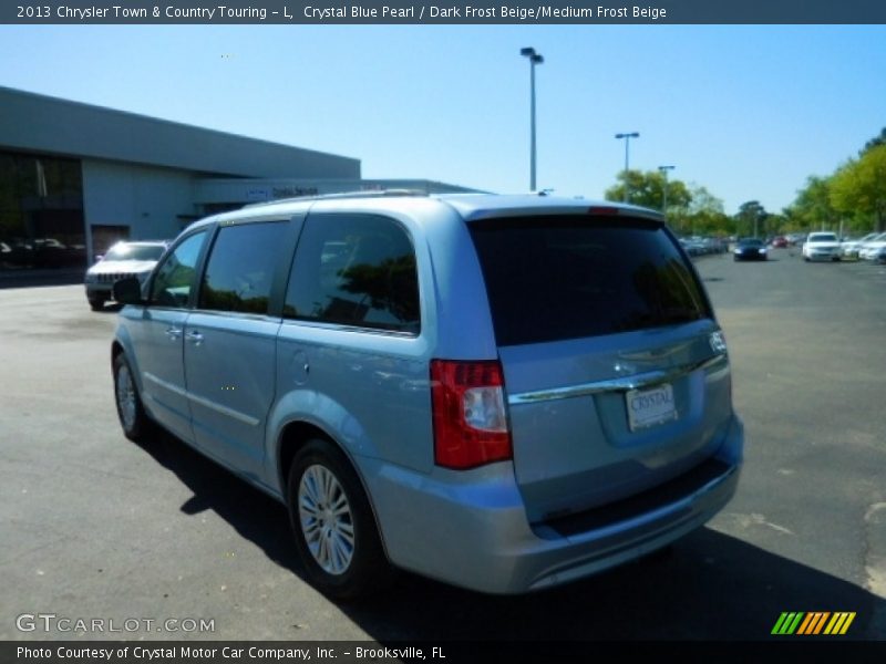 Crystal Blue Pearl / Dark Frost Beige/Medium Frost Beige 2013 Chrysler Town & Country Touring - L