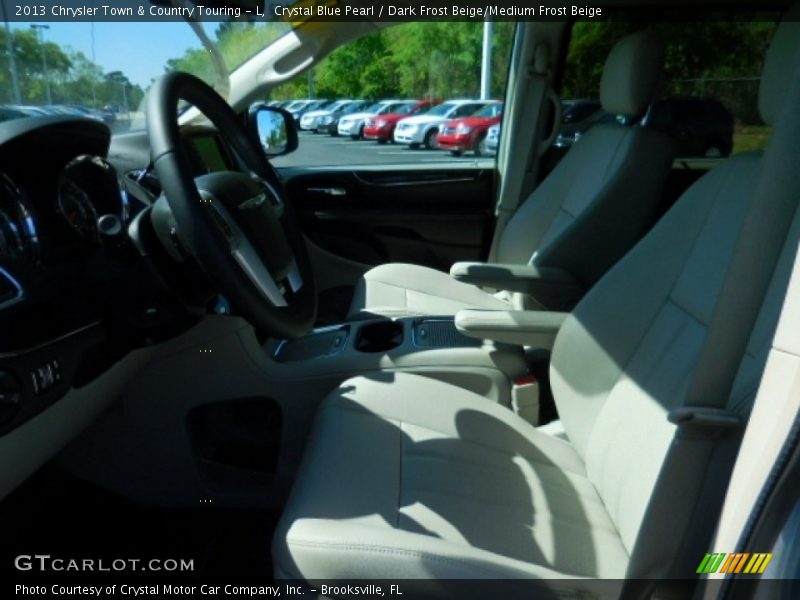 Crystal Blue Pearl / Dark Frost Beige/Medium Frost Beige 2013 Chrysler Town & Country Touring - L