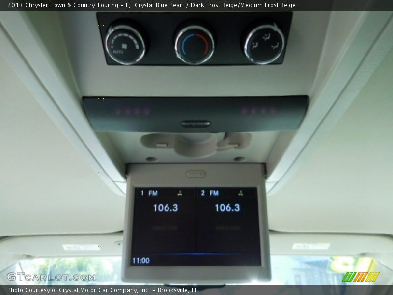 Crystal Blue Pearl / Dark Frost Beige/Medium Frost Beige 2013 Chrysler Town & Country Touring - L