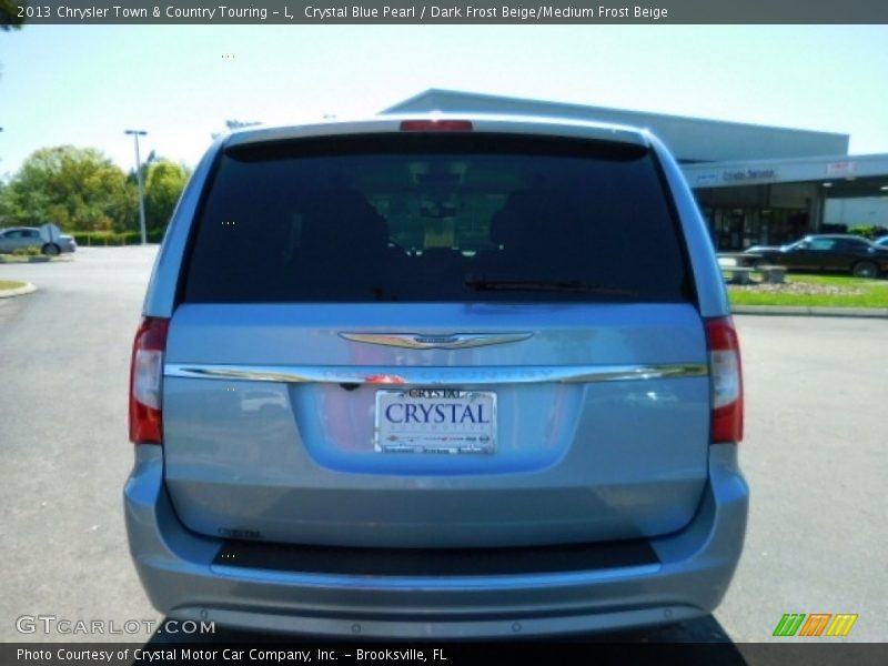 Crystal Blue Pearl / Dark Frost Beige/Medium Frost Beige 2013 Chrysler Town & Country Touring - L