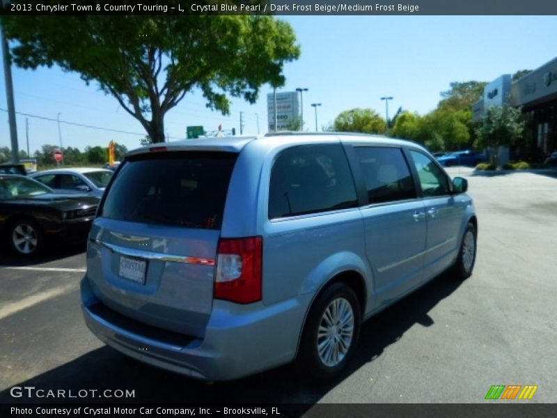 Crystal Blue Pearl / Dark Frost Beige/Medium Frost Beige 2013 Chrysler Town & Country Touring - L