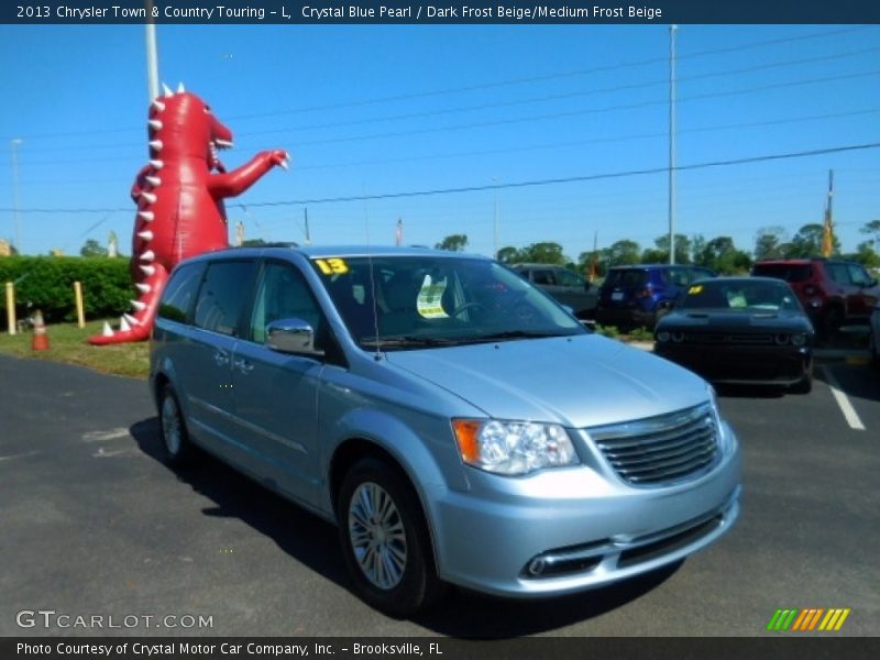 Crystal Blue Pearl / Dark Frost Beige/Medium Frost Beige 2013 Chrysler Town & Country Touring - L