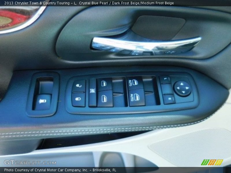 Crystal Blue Pearl / Dark Frost Beige/Medium Frost Beige 2013 Chrysler Town & Country Touring - L