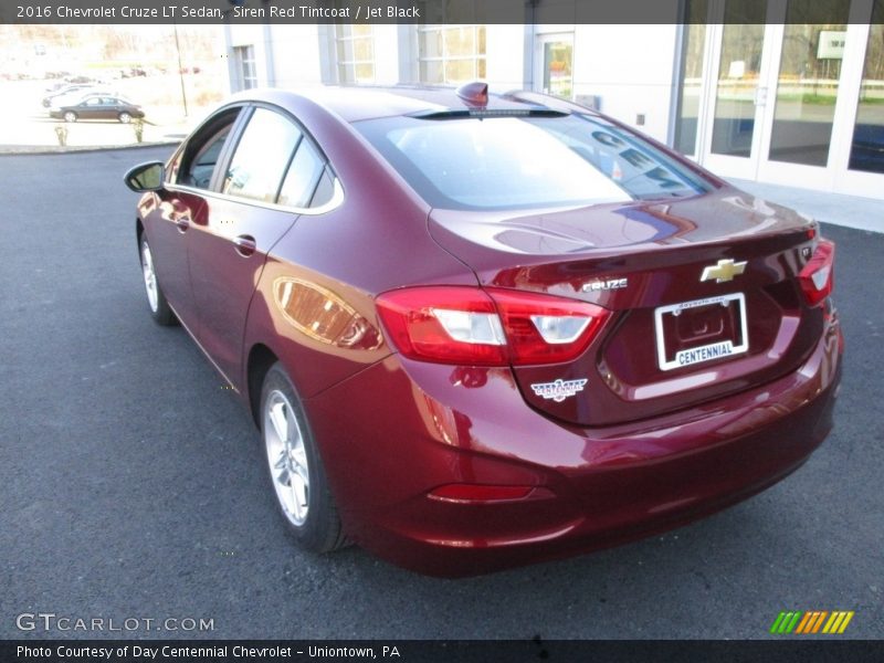 Siren Red Tintcoat / Jet Black 2016 Chevrolet Cruze LT Sedan