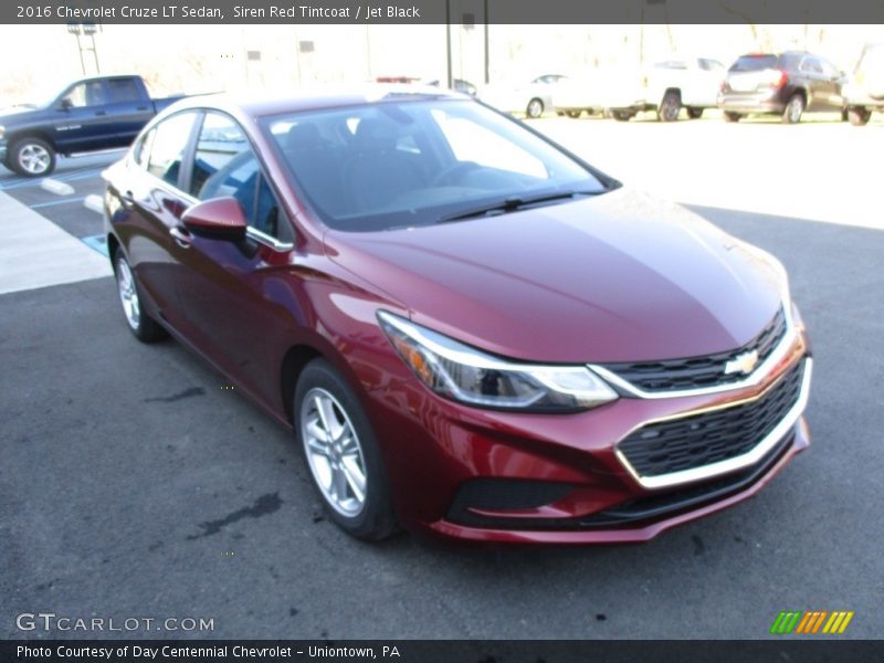 Siren Red Tintcoat / Jet Black 2016 Chevrolet Cruze LT Sedan