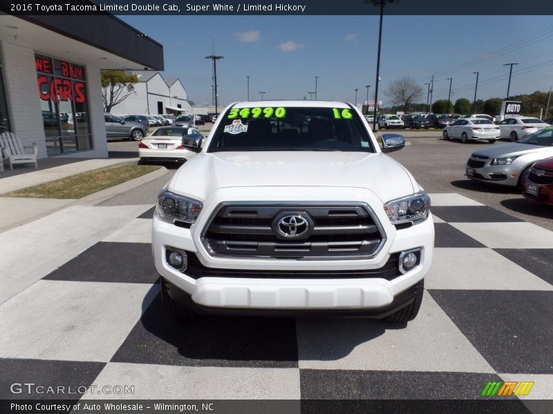 Super White / Limited Hickory 2016 Toyota Tacoma Limited Double Cab