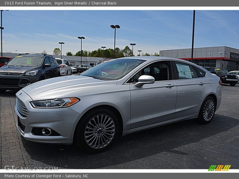 Ingot Silver Metallic / Charcoal Black 2013 Ford Fusion Titanium