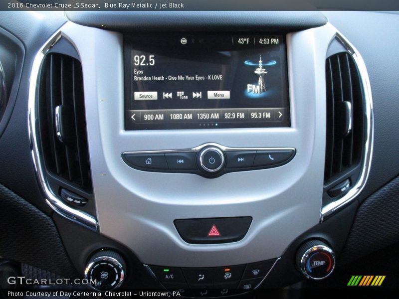 Blue Ray Metallic / Jet Black 2016 Chevrolet Cruze LS Sedan
