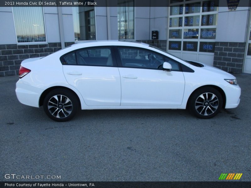 Taffeta White / Black 2013 Honda Civic EX Sedan