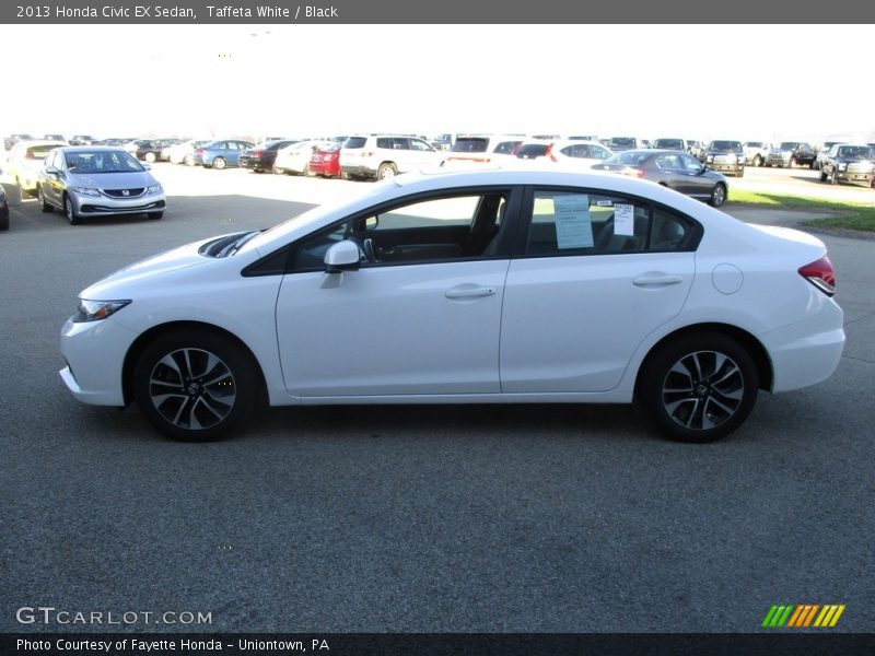 Taffeta White / Black 2013 Honda Civic EX Sedan