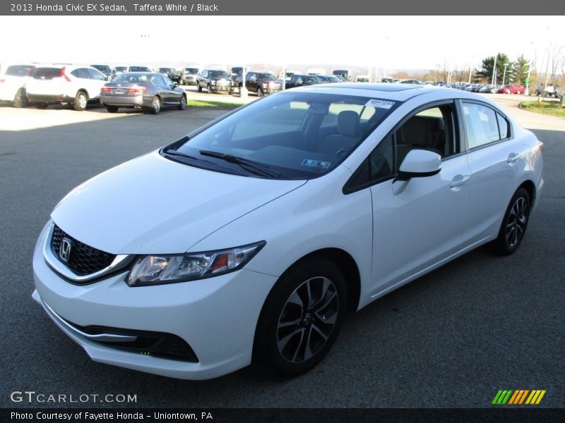 Taffeta White / Black 2013 Honda Civic EX Sedan