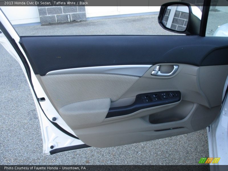 Taffeta White / Black 2013 Honda Civic EX Sedan