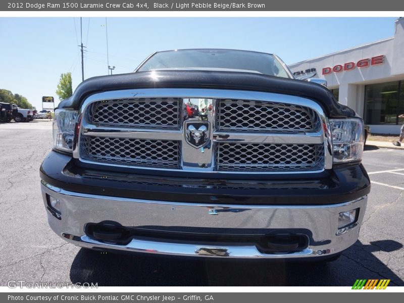 Black / Light Pebble Beige/Bark Brown 2012 Dodge Ram 1500 Laramie Crew Cab 4x4