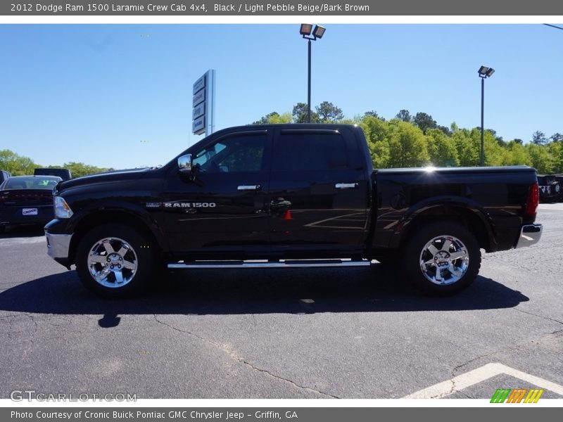 Black / Light Pebble Beige/Bark Brown 2012 Dodge Ram 1500 Laramie Crew Cab 4x4