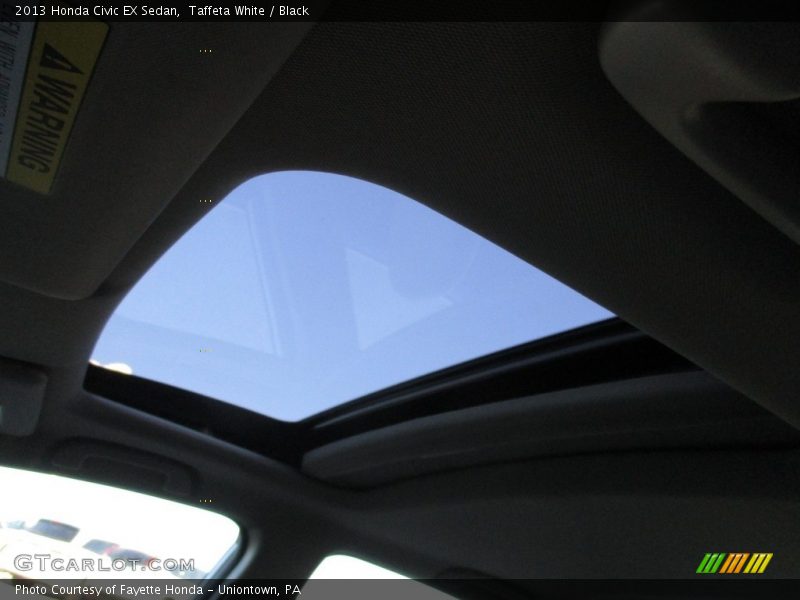 Taffeta White / Black 2013 Honda Civic EX Sedan