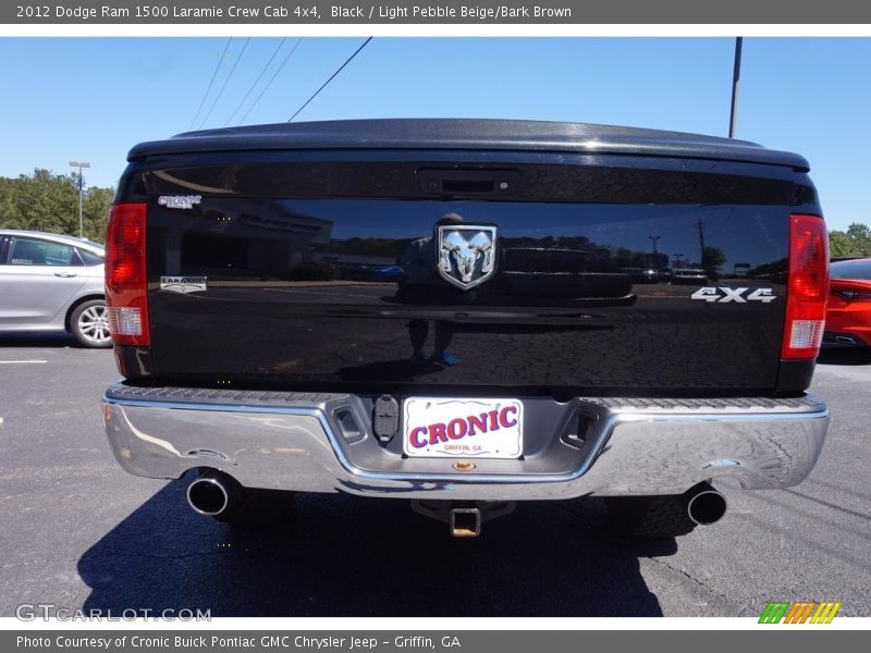 Black / Light Pebble Beige/Bark Brown 2012 Dodge Ram 1500 Laramie Crew Cab 4x4