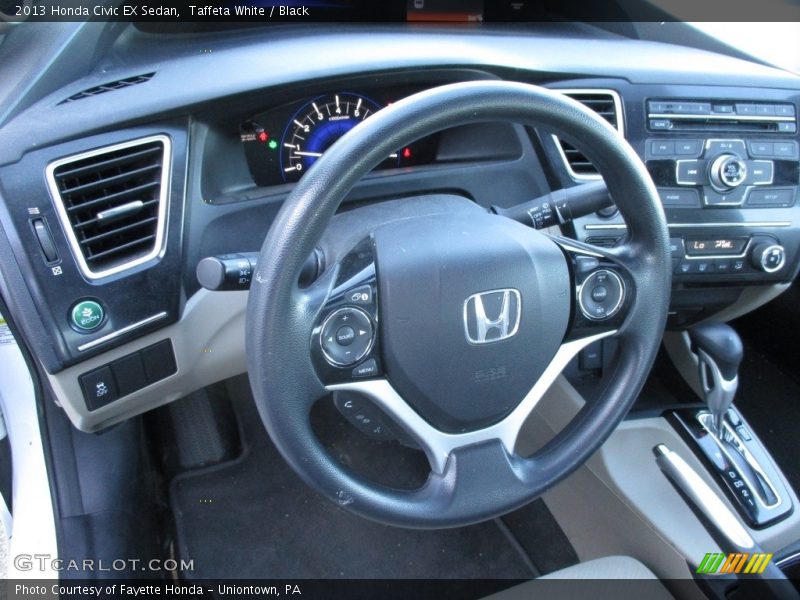 Taffeta White / Black 2013 Honda Civic EX Sedan